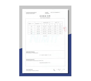 中国测试技术研究院校准证书